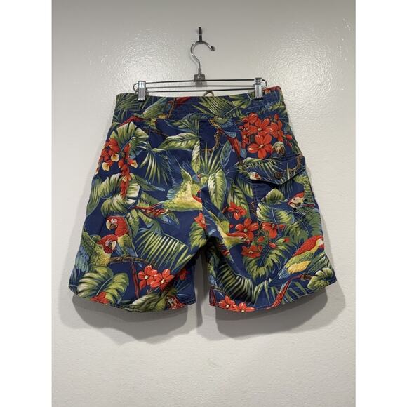Polo Ralph Lauren Parrot Birds Floral Print Swim Shorts Trunks Mens Size 30 - Picture 2 of 12